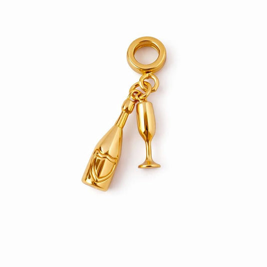 Dije Brindis Dorado (Botella & Copa) - nenagosling